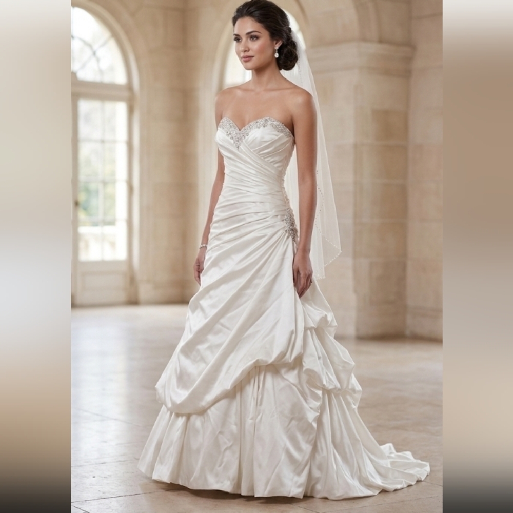 FINAL PRICE DROP Ivory Maggie Sottero Haute Couture Imperial Wedding Gown, 8